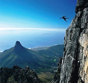 Abseil in Africa Cape Town Table Mountain.